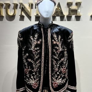 Beskap Pengantin Jawa Bludru Hitam 6