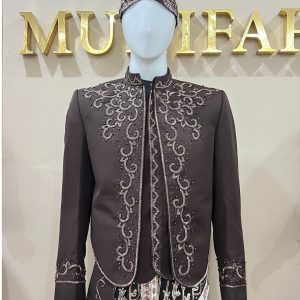 Beskap Pengantin Jawaan Coklat Tua