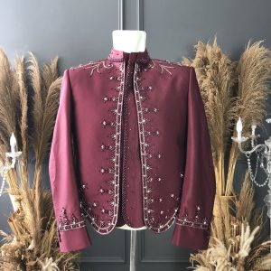 Beskap Pengantin Jawaan Maroon 1